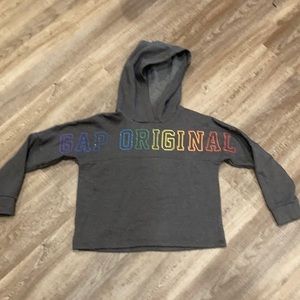 Gap Girls Cropped Hoodie Sweatshirt, Size M